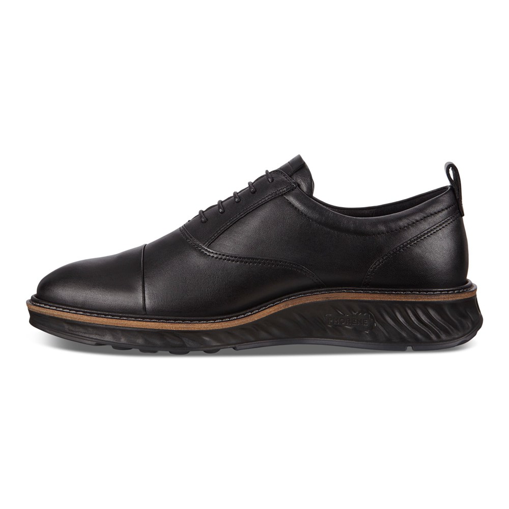 Mens Oxford Shoes - ECCO St.1 Hybrid Cap-Toe - Black - 0436HPXCY